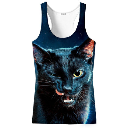 ALOHA FROM DEER - TOP / BLACK CAT (UNISEX)