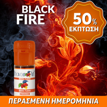 D.I.Y. - ΑΡΩΜΑ - 10ML - FLAVOURART ITALY - BLACK FIRE - ΚΑΠΝΟΣ & ΚΑΡΑΜΕΛΑ - 2% ** ΠΕΡΑΣΜΕΝΗ ΗΜΕΡΟΜΗΝΙΑ **