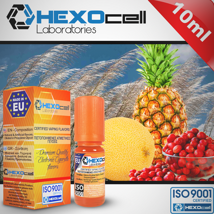 D.I.Y. - ΑΡΩΜΑ - HEXOCELL 10ML - BREEZE (ΠΕΠΟΝΙ, ΑΝΑΝΑΣ & ΚΡΑΝΜΠΕΡΙ) - 15%