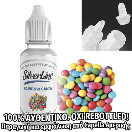 CAPELLA SILVERLINE - 13ML RAINBOW CANDY (ΠΟΡΤΟΚΑΛΙ-ΛΕΜΟΝΙ-ΛΑΙΜ-ΖΑΧΑΡΩΤΑ ΦΡΑΟΥΛΑΣ) ΣΥΜΠΥΚΝΩΜΕΝΟ ΑΡΩΜΑ