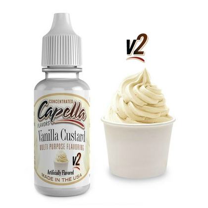 CAPELLA - 10ΜL VANILLA CUSTARD V2 (ΚΡΕΜΑ ΒΑΝΙΛΙΑ) ΣΥΜΠΥΚΝΩΜΕΝΟ ΑΡΩΜΑ