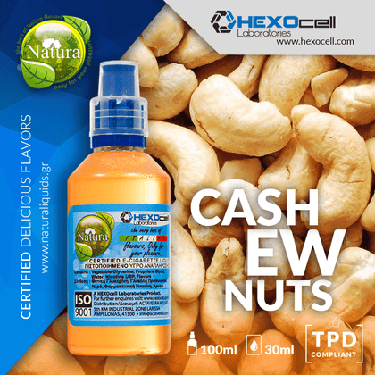 MIX & SHAKE - NATURA 30/60ML - CASHEW NUTS (ΞΗΡΟΙ ΚΑΡΠΟΙ ΚΑΣΙΟΥΣ)