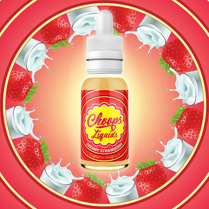 CHOOPS - 30ML CREAMY STRAWBERRY 50% VG (ΚΡΕΜΑ & ΦΡΑΟΥΛΑ)