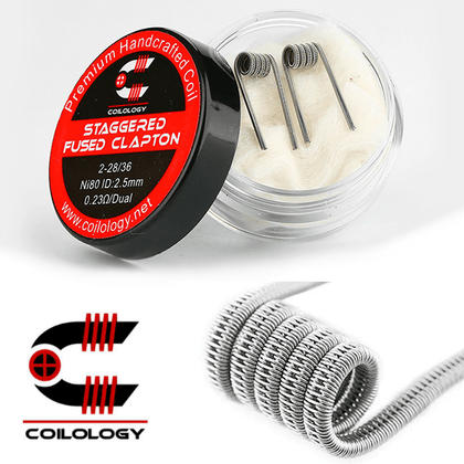 2x COILOLOGY STAGGERED FUSED CLAPTON Ni80 0.23 OHM ΑΝΤΙΣΤΑΣΗ ( 28GAx2 + 36GA )