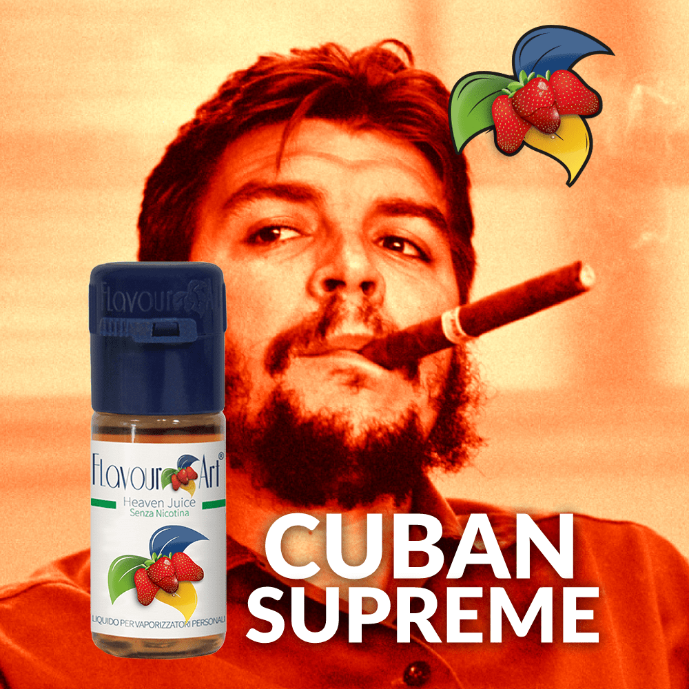 ELIQUID - 10ML - FLAVOURART ITALY - CUBAN SUPREME ( CUBAN AVANA )( ΚΑΠΝΟΣ & ΚΑΚΑΟ ) 9mg