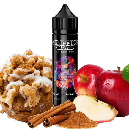 DRIPPING WARS MIX-SHAKE-VAPE - 30/60ML - REPUBLIC WARRIOR (ΜΑΦΙΝ-ΜΗΛΟ-ΚΑΝΕΛΑ)