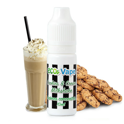 ECO VAPE - 10ML COOKIES & CREAM MILKSHAKE (ΜΙΛΚΣΕΙΚ & ΜΠΙΣΚΟΤΟ) ΣΥΜΠΥΚΝΩΜΕΝΟ ΑΡΩΜΑ
