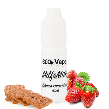 ECO VAPE - 10ML MILFSMILK (ΜΙΛΚΣΕΙΚ ΦΡΑΟΥΛΑ & ΜΠΙΣΚΟΤΟ) ΣΥΜΠΥΚΝΩΜΕΝΟ ΑΡΩΜΑ