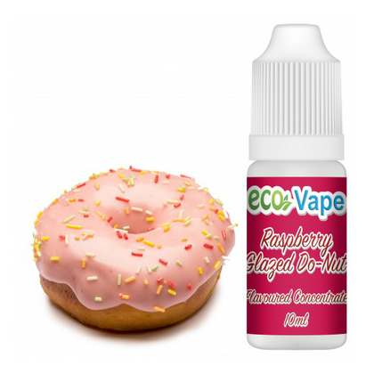 ECO VAPE - 10ML RASPBERRY GLAZED DONUT (ΝΤΟΝΑΤ ΜΕ ΓΛΑΣΟ ΣΜΕΟΥΡΟΥ) ΣΥΜΠΥΚΝΩΜΕΝΟ ΑΡΩΜΑ