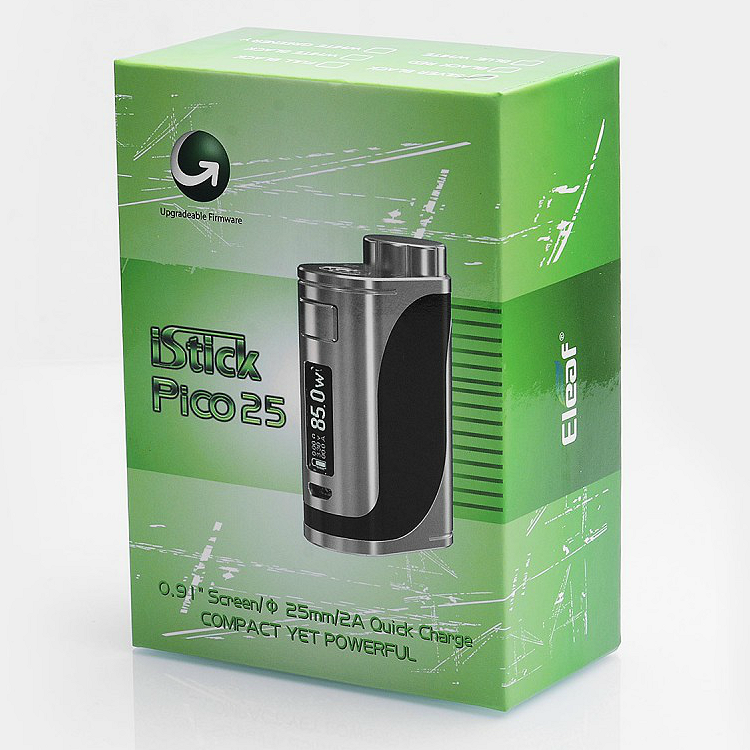 - ELEAF ISTICK PICO 25 85W 18650 TC ( WHITE & GREEN ) FASTVAPE - ELEAF ISTICK PICO 25 85W 18650 TC ( WHITE & GREEN ) FASTVAPE