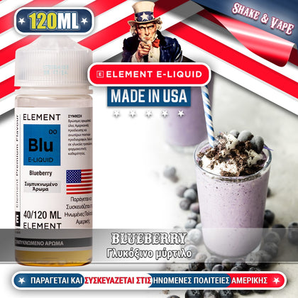 ELEMENT MIX-SHAKE-VAPE - 40/120ML – BLUEBERRY (ΓΛΥΚΟΞΙΝΟ ΜΥΡΤΙΛΟ)