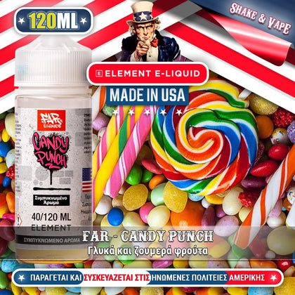 ELEMENT MIX-SHAKE-VAPE - 40/120ML – CANDY PUNCH (ΓΛYΚΑ ΚΑΙ ΖΟΥΜΕΡΑ ΦΡΟΥΤΑ)