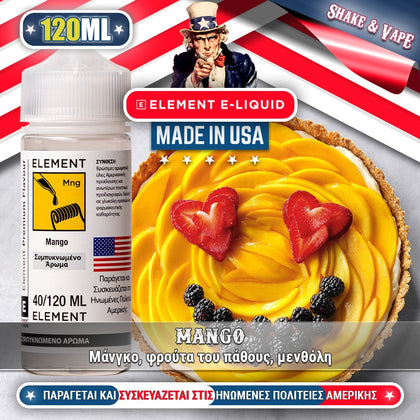 ELEMENT MIX-SHAKE-VAPE - 40/120ML – MANGO PASSION (ΜΑΝΓΚΟ, ΦΡΟΥΤΑ ΤΟΥ ΠΑΘΟΥΣ, ΜΕΝΘΟΛΗ)