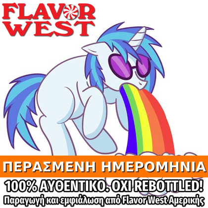 FLAVOR WEST - 118ML UNICORN VOMIT (ΜΙΓΜΑ ΦΡΟΥΤΩΝ ΜΕ ΒΑΣΗ ΤΟ ΠΕΠΟΝΙ) ΣΥΜΠΥΚΝΩΜΕΝΟ ΑΡΩΜΑ ** ΠΕΡΑΣΜΕΝΗ ΗΜΕΡΟΜΗΝΙΑ **