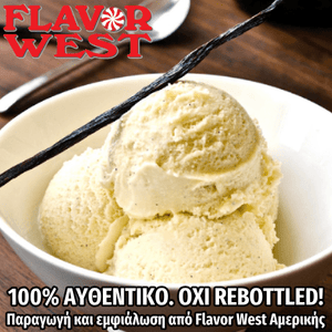FLAVOR WEST - 118ML VANILLA BEAN ICE CREAM (ΠΑΓΩΤΟ ΒΑΝΙΛΙΑ ΑΠΟ ΣΠΟΡΟΥΣ ΒΑΝΙΛΙΑΣ) ΣΥΜΠΥΚΝΩΜΕΝΟ ΑΡΩΜΑ ** ΠΕΡΑΣΜΕΝΗ ΗΜΕΡΟΜΗΝΙΑ **