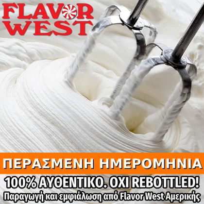 FLAVOR WEST - 118ML WHIPPED CREAM (ΣΑΝΤΙΓΙ) ΣΥΜΠΥΚΝΩΜΕΝΟ ΑΡΩΜΑ ** ΠΕΡΑΣΜΕΝΗ ΗΜΕΡΟΜΗΝΙΑ **