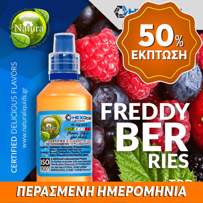 MIX & SHAKE - NATURA 30/60ML - FREDDY BERRIES (ΚΛΑΣΙΚΑ ΚΑΙ ΣΠΑΝΙΑ ΜΟΥΡΑ ΜΕ ΜΕΝΤΑ) ** ΠΕΡΑΣΜΕΝΗ ΗΜΕΡΟΜΗΝΙΑ **