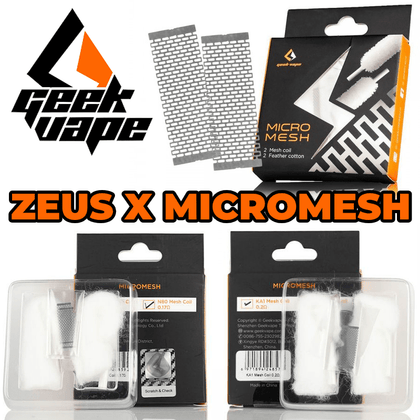 2x GEEKVAPE ZEUS X MICROMESH ΑΝΤΙΣΤΑΣΕΙΣ ΠΛΕΓΜΑΤΟΣ