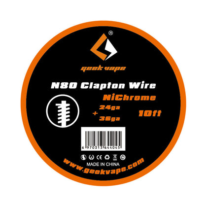 GEEK VAPE N80 FUSED CLAPTON 24GA + 36GA WIRE - 3M