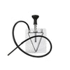 SHISHA - ΝΑΡΓΙΛΕΣ - HOK35 ΜΟΝΤΕΡΝΟΣ ΑΚΡYΛΙΚΟΣ ΔΙΑΦΑΝΟΣ ΚΥΒΟΣ ΜΕ ΑΛΟΥΜΙΝΕΝΙΑ ΣΤΟΙΧΕΙΑ 40cm ΜΟΝΟΣ ( BLACK / ΜΑΥΡΟ )