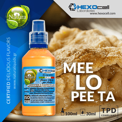 MIX & SHAKE - NATURA 30/60ML - Mee Lo Pee Ta! (ΣΠΙΤΙΚΗ ΜΗΛΟΠΙΤΑ ΜΕ ΜΗΛΑ ΓΚΡΑΝΥ ΣΜΙΘ)