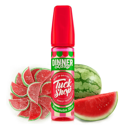 DINNER LADY TUCK SHOP MIX-SHAKE-VAPE - 20/60ML - WATERMELON SLICES (ΓΛΥΚΑ ΚΑΡΑΜΕΛΑΚΙΑ ΕΚΡΗΞΗΣ ΜΕ ΓΕΥΣΗ ΚΑΡΠΟΥΖΙ)