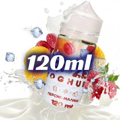 FROZEN YOGHURT MIX-SHAKE-VAPE - 100/120ML - PEACH RASPBERRY (ΕΠΙΔΟΡΠΙΟ ΓΙΑΟΥΡΤΙΟΥ ΜΕ ΡΟΔΑΚΙΝΟ & ΣΜΕΟΥΡΑ)