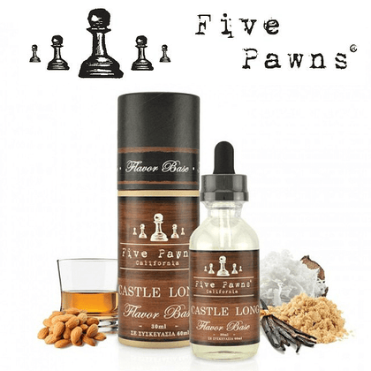 FIVE PAWNS MIX-SHAKE-VAPE - 30/60ML - CASTLE LONG (KENTUCKY ΜΠΕΡΜΠΟΝ-ΨΗΜΕΝΗ ΚΑΡΥΔΑ-ΚΑΒΟΥΡΔΙΣΜΕΝΟ ΑΜΥΓΔΑΛΟ-ΒΑΝΙΛΙΑ ΜΑΔΑΓΑΣΚΑΡΗΣ-ΚΑΡΑΜΕΛΩΜΕΝΗ ΜΑΥΡΗ ΖΑΧΑΡΗ)