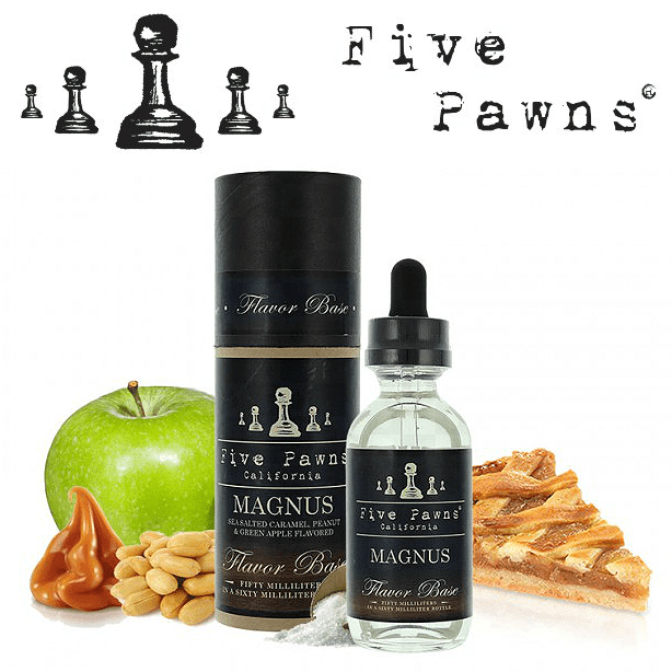 FIVE PAWNS MIX-SHAKE-VAPE - 20/60ML - MAGNUS (ΠΡΑΣΙΝΟ ΜΗΛΟ-ΚΑΡΑΜΕΛΑ-ΦΙΣΤΙΚΙ-ΘΑΛΑΣΣΙΝΟ ΑΛΑΤΙ)