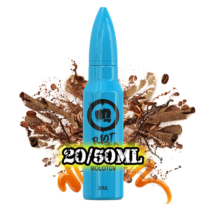 RIOT SQUAD MIX-SHAKE-VAPE - 20/50ML - SMOKIN MOLOTOV (ΜΕΤΡΙΑΣ ΕΝΤΑΣΗΣ ΚΑΠΝΟΣ-ΚΑΡΑΜΕΛΑ-ΚΑΦΕΣ)