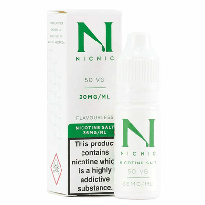 NICNIC - 10ML ΒΑΣΗ ΜΕ ΑΛΑΤΑ ΝΙΚΟΤΙΝΗΣ VG/PG (50% VG, 50% PG)