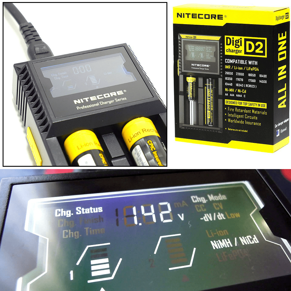 NITECORE D2 ΦΟΡΤΙΣΤΗΣ ΜΠΑΤΑΡΙΩΝ