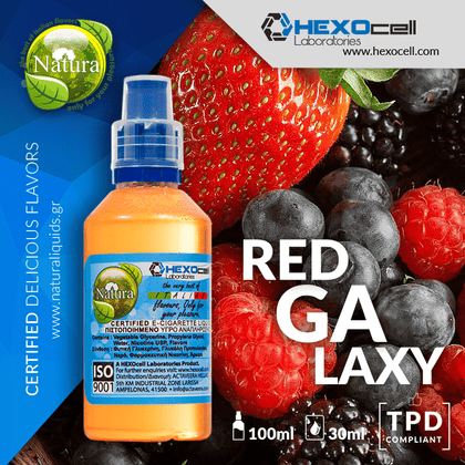 MIX & SHAKE - NATURA 30/60ML - RED GALAXY (ΔΡΟΣΕΡΗ ΦΡΑΟΥΛΑ, ΣΜΕΟΥΡΑ, ΒΑΤΟΜΟΥΡΑ & ΜΥΡΤΙΛΑ)