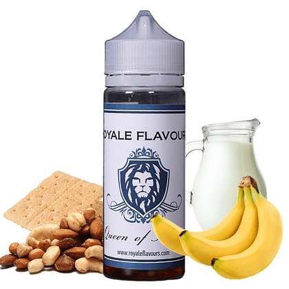 ROYALE MIX-SHAKE-VAPE - 24/100ML - QUEEN OF THORNS (ΚΡΑΚΕΡ ΜΕΛΙΟΥ-ΨΗΜΕΝΟΙ ΞΗΡΟΙ ΚΑΡΠΟΙ-ΓΑΛΑ-ΜΠΑΝΑΝΑ)