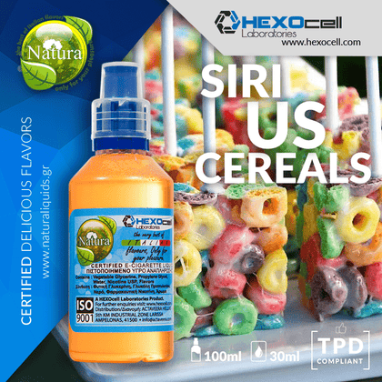 MIX & SHAKE - NATURA 30/60ML - SIRIUS CEREALS (ΔΗΜΗΤΡΙΑΚΑ, ΦΡΟΥΤΑ & ΓΑΛΑ)