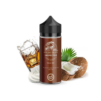 MIX & SHAKE - STEAM TRAIN 24/120ML - INSPECTOR (ΚΕΝΤΑΚΙ ΜΠΕΡΜΠΟΝ, ΚΡΕΜΑ ΚΑΡΥΔΑΣ & ΚΑΡΑΜΕΛΑ)