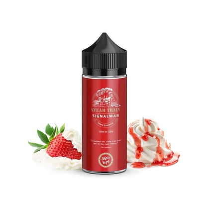 MIX & SHAKE - STEAM TRAIN 24/120ML - SIGNALMAN (ΚΡΕΜΑ & ΦΡΑΟΥΛΑ)