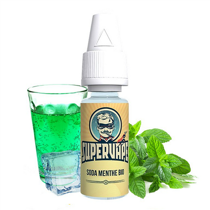 SUPERVAPE - 10ML SODA MENTHE BIO (ΣΟΔΑ ΒΙΟΛOΓΙΚΗΣ ΜΕΝΤΑΣ) ΣΥΜΠΥΚΝΩΜΕΝΟ ΑΡΩΜΑ