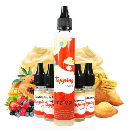 TOPPING VAPE FRANCE - 90ML VAPE PACK (5 ΔΙΑΦΟΡΕΤΙΚΕΣ ΓΕΥΣΕΙΣ) ΣΥΜΠΥΚΝΩΜΕΝΟ ΑΡΩΜΑ