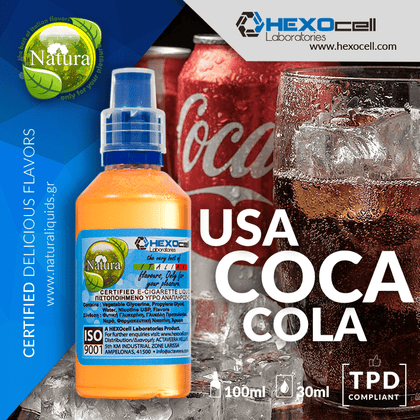 MIX & SHAKE - NATURA 30/60ML - USA COLA (ΑΝΑΨΥΚΤΙΚΟ ΚΟΛΑ)
