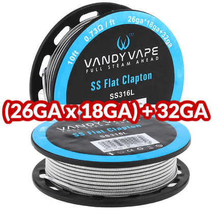 VANDY VAPE ΕΠΙΠΕΔΟ CLAPTON ΣΥΡΜΑ (SS316L) - 3M