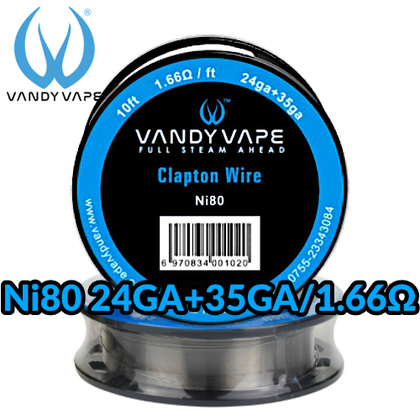 VANDY VAPE CLAPTON Ni80 24GA + 35GA ΣΥΡΜΑ - 3m