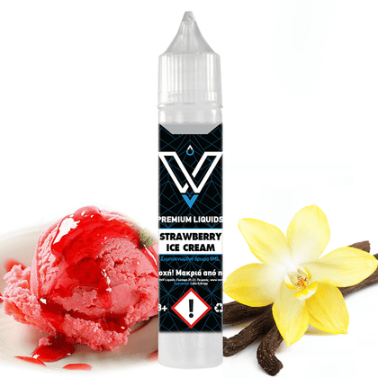 VNV MIX-SHAKE-VAPE - 6/30ML - STRAWBERRY ICE CREAM (ΠΑΓΩΤΟ ΦΡΑΟΥΛΑ-ΒΑΝΙΛΙΑ ΜΑΔΑΓΑΣΚΑΡΗΣ-ΣΙΡΟΠΙ ΦΡΑΟΥΛΑΣ)