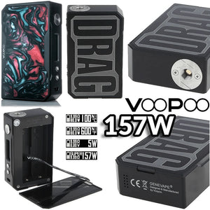 ΜΠΑΤΑΡΙΑ - VOOPOO BLACK DRAG RESIN 157W 2x18650 TC ( JADE )