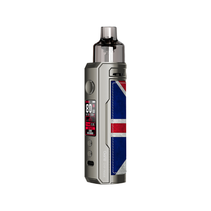 ΚΑΣΕΤΙΝΑ - VOOPOO DRAG X 80W TC + POD TANK 4.5ML ( SILVER KNIGHT / ΑΣΗΜΕΝΙΟ ΜΕ ΣΗΜΑΙΑ Μ. ΒΡΕΤΑΝΙΑΣ )