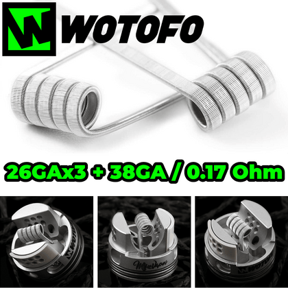 10x WOTOFO TRI-CORE FUSED CLAPTON N80 0.17 OHM ΑΝΤΙΣΤΑΣΗ ( 26GAx3 + 38GA )