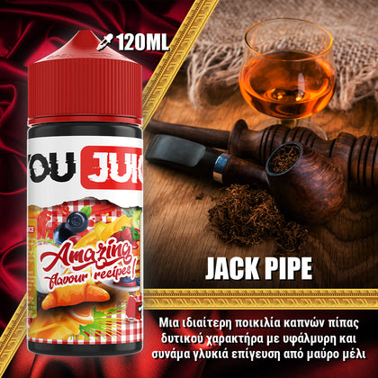 MIX & SHAKE - YOUJUICE 60/120ML - JACK PIPE ( ΔΥΤΙΚΟΣ ΚΑΠΝΟΣ ΠΙΠΑΣ & ΜΑΥΡΟ ΜΕΛΙ )